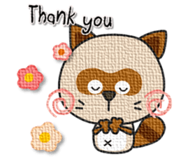 kacco's friends-Raccoon(English) sticker #12141613
