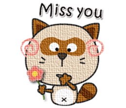 kacco's friends-Raccoon(English) sticker #12141644