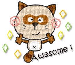 kacco's friends-Raccoon(English) sticker #12141645