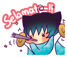 Mager neko sticker #12143349