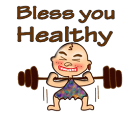 Stone age man sticker #12144526