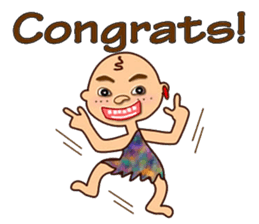 Stone age man sticker #12144531