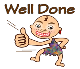 Stone age man sticker #12144532