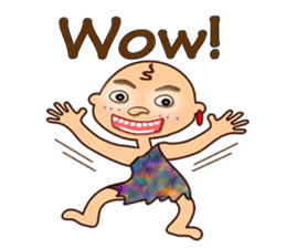 Stone age man sticker #12144533