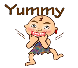 Stone age man sticker #12144534