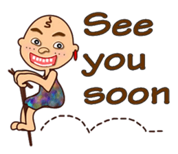 Stone age man sticker #12144536