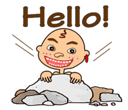 Stone age man sticker #12144540