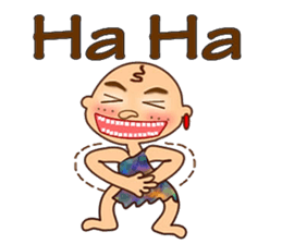 Stone age man sticker #12144541