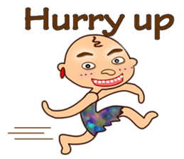 Stone age man sticker #12144542