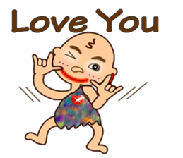 Stone age man sticker #12144543