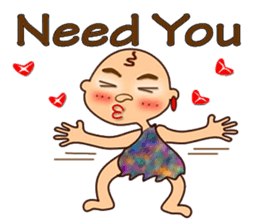 Stone age man sticker #12144544