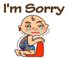 Stone age man sticker #12144549