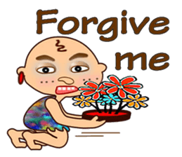 Stone age man sticker #12144550