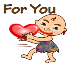 Stone age man sticker #12144551