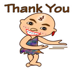 Stone age man sticker #12144553