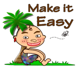 Stone age man sticker #12144557