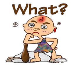 Stone age man sticker #12144558