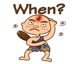 Stone age man sticker #12144559