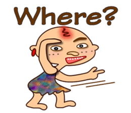 Stone age man sticker #12144560