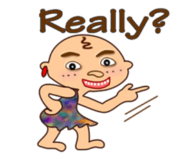 Stone age man sticker #12144562