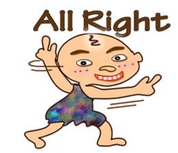 Stone age man sticker #12144564