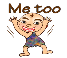 Stone age man sticker #12144565