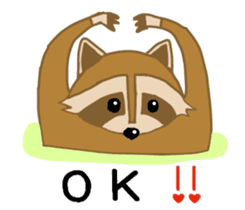 Raccoon and Redpanda English version sticker #12145206