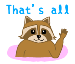 Raccoon and Redpanda English version sticker #12145207