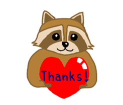 Raccoon and Redpanda English version sticker #12145210