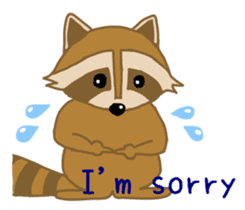 Raccoon and Redpanda English version sticker #12145211
