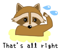 Raccoon and Redpanda English version sticker #12145212