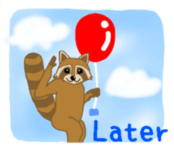 Raccoon and Redpanda English version sticker #12145213