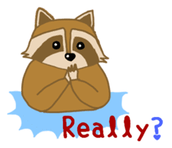 Raccoon and Redpanda English version sticker #12145216