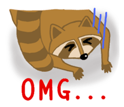 Raccoon and Redpanda English version sticker #12145217
