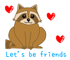 Raccoon and Redpanda English version sticker #12145218