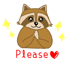 Raccoon and Redpanda English version sticker #12145219