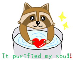 Raccoon and Redpanda English version sticker #12145223