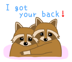 Raccoon and Redpanda English version sticker #12145224