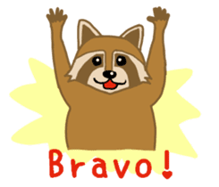 Raccoon and Redpanda English version sticker #12145225