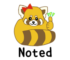 Raccoon and Redpanda English version sticker #12145226