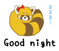 Raccoon and Redpanda English version sticker #12145228