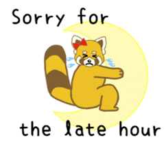 Raccoon and Redpanda English version sticker #12145230