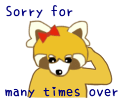 Raccoon and Redpanda English version sticker #12145231