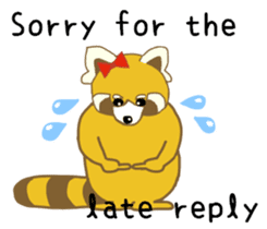 Raccoon and Redpanda English version sticker #12145232