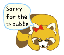 Raccoon and Redpanda English version sticker #12145233