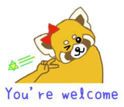 Raccoon and Redpanda English version sticker #12145235