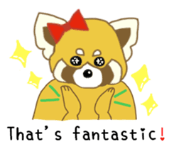 Raccoon and Redpanda English version sticker #12145239