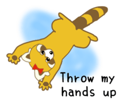 Raccoon and Redpanda English version sticker #12145241