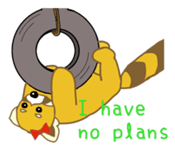 Raccoon and Redpanda English version sticker #12145242