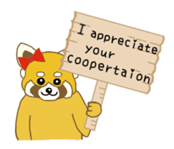 Raccoon and Redpanda English version sticker #12145245